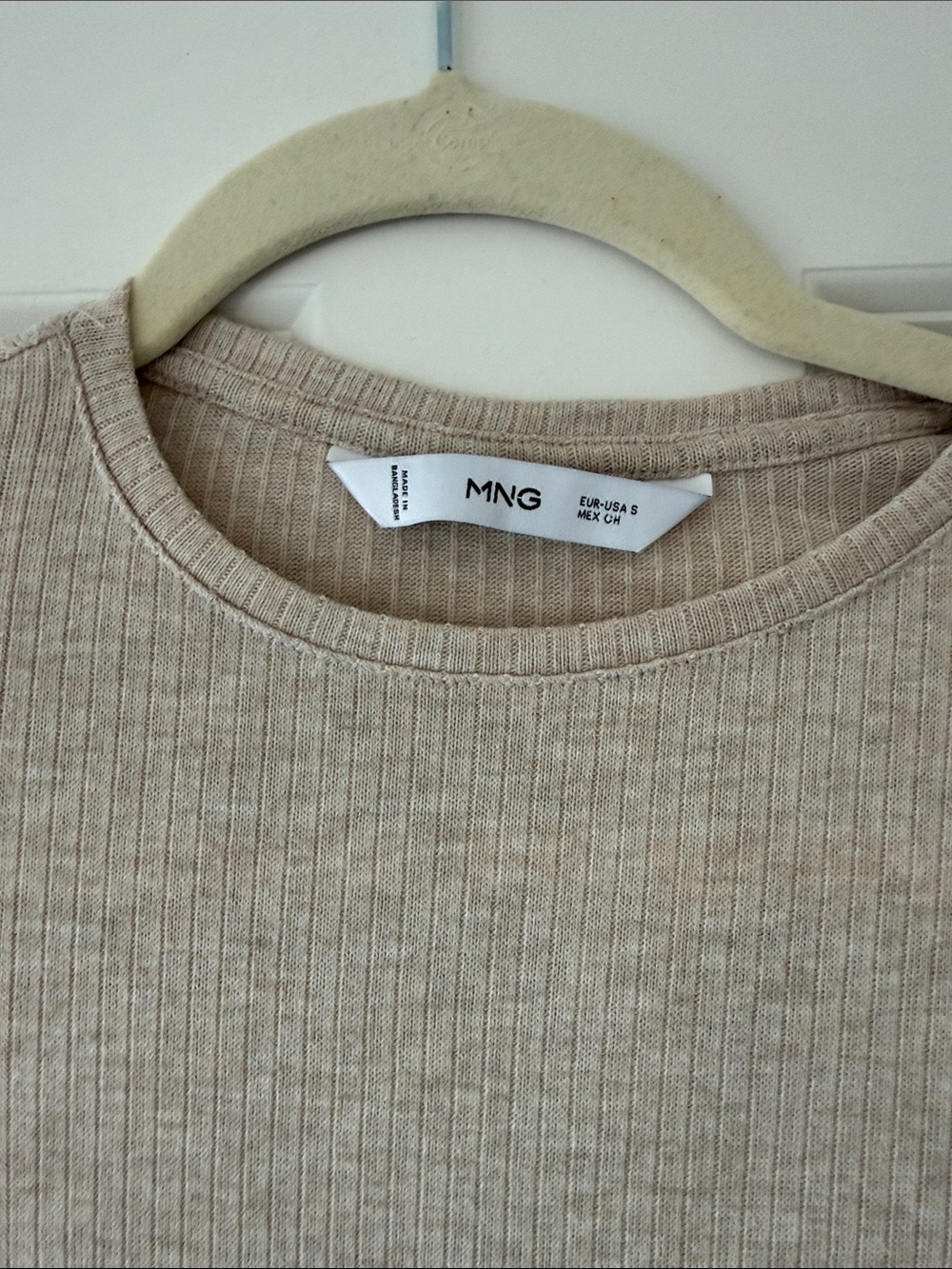 Mango Long Sleeve Ribbed Tee - Picture 2 of 3